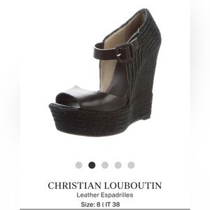 Christian Louboutin Wedges. Size 38. EUC